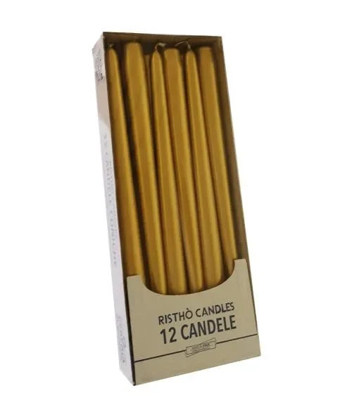Cereria Di Giorgio Candele Coniche Ø 2,2 cm H. 30 cm (12 pz) – Oro Online - immagine 2
