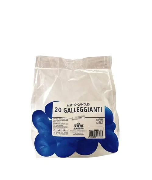 Cereria Di Giorgio Candele Galleggianti Ø 4,5 cm H. 2,7 cm (20 pz) – Blu Navy