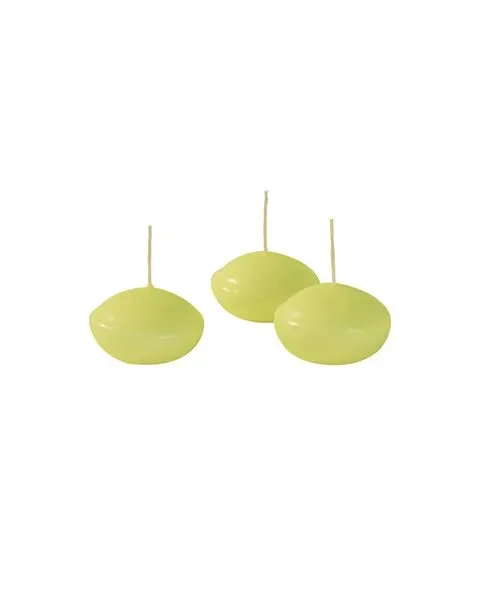 Cereria Di Giorgio Candele Galleggianti Ø 4,5 cm H. 2,7 cm (20 pz) – Verde Acido - immagine 2