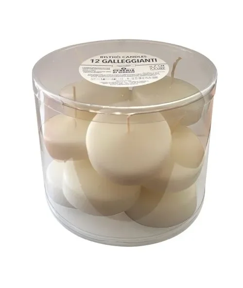 Cereria Di Giorgio Candele Galleggianti Ø 7 cm H. 1,5 cm (12 pz) – Avorio - immagine 2