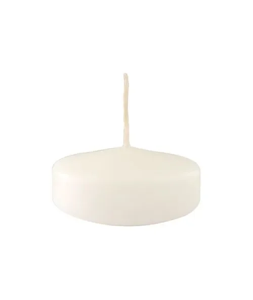 Cereria Di Giorgio Candele Galleggianti Ø 7 cm H. 1,5 cm (12 pz) – Bianco