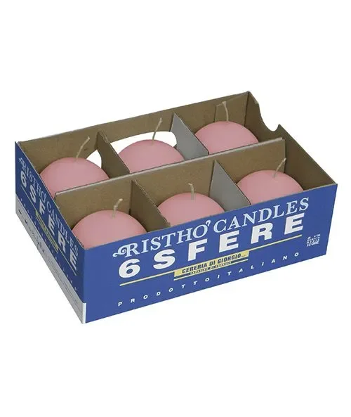 Cereria Di Giorgio Candele Sfera Ø 6 cm (6 pz) – Rosa Scuro - immagine 2