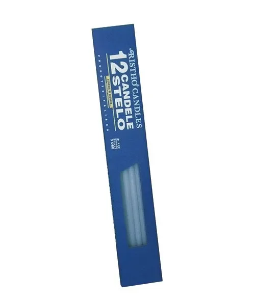 Cereria Di Giorgio Candele Stelo Ø 0,9 cm H. 37 cm (12 pz) – Celeste - immagine 2