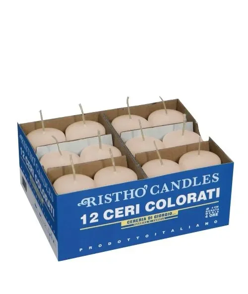 Cereria Di Giorgio Ceri Ø 4 cm H. 7 cm (12 pz) – Cipria - immagine 2