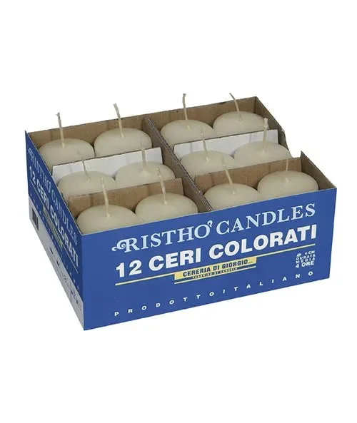 Cereria Di Giorgio Ceri Ø 4 cm H. 7 cm (12 pz) – Panna - immagine 2