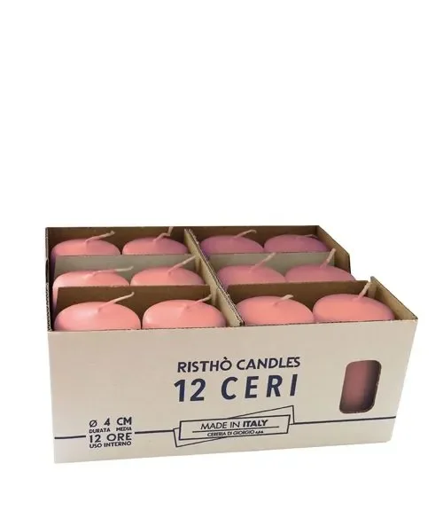 Cereria Di Giorgio Ceri Ø 4 cm H. 7 cm (12 pz) – Rosa Bebé - immagine 2