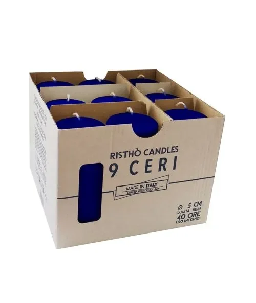 Cereria Di Giorgio Ceri Ø 5 cm H. 12 cm (9 pz) – Blue Navy - immagine 2