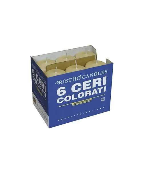 Cereria Di Giorgio Ceri Ø 6 cm H. 15 cm (6 pz) – Avorio - immagine 2