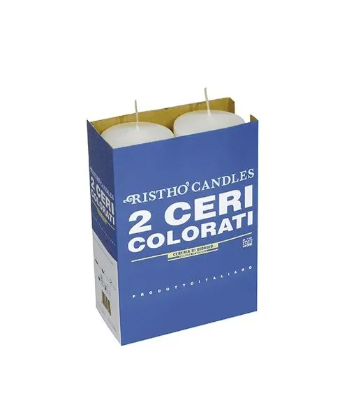 Cereria Di Giorgio Ceri Ø 7 cm H. 20 cm (2 pz) – Bianco - immagine 2