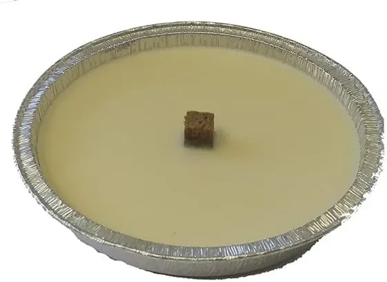 Cereria Di Giorgio Fiaccola Alluminio D 16 Cm 4 H Avorio