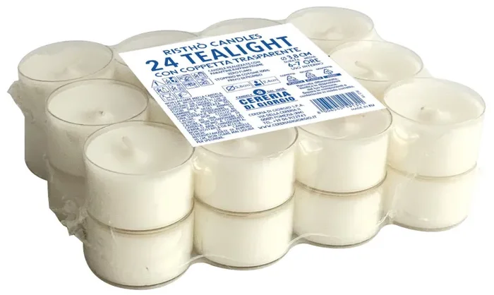 Cereria Di Giorgio Tealight Cup Trasparente Ø 3,9 cm H. 2,7 cm (24 pz) – 6,5 ore - immagine 3