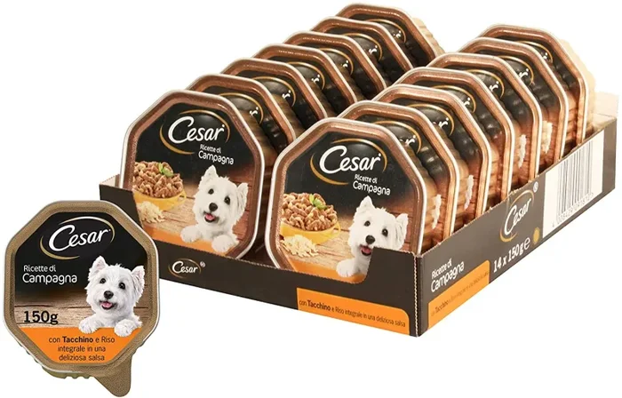 Cesar Ricette di Campagna Cibo per Cane con Pollo, Verdure e Prezzemolo, 150 g, 14 Vaschette - immagine 3