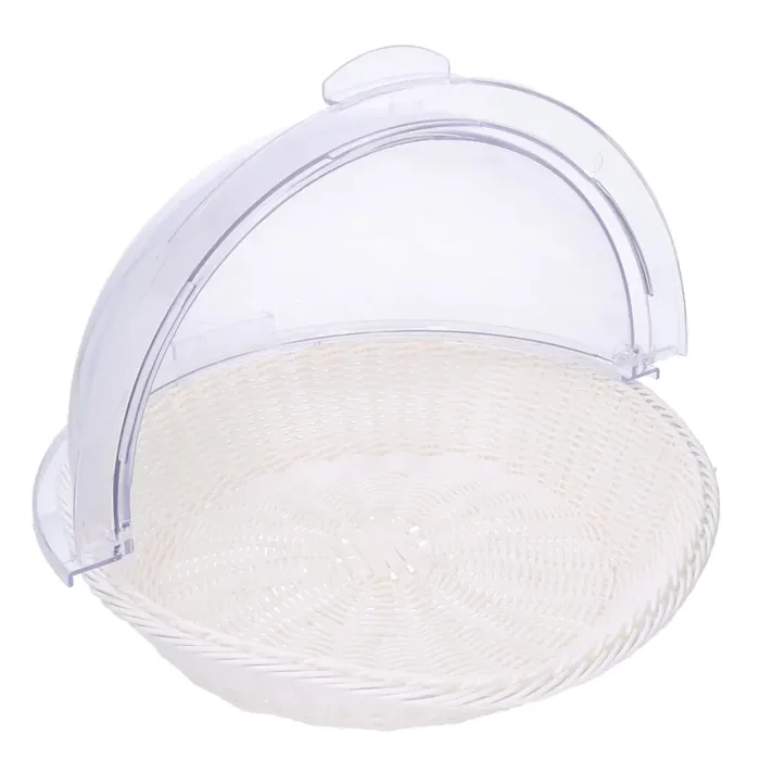 Cesta Porapane Ø41,5xh26 cm con Cupola Trasparente - immagine 2