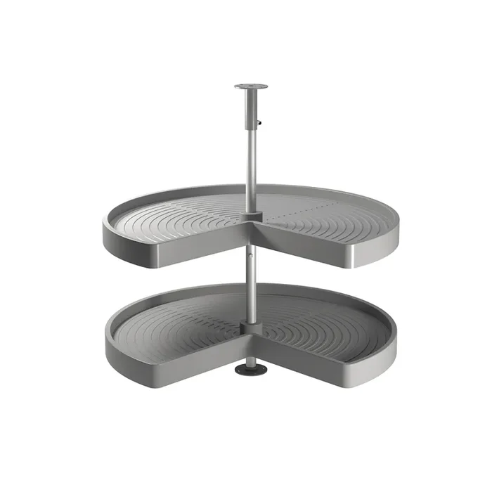 Cestello Girevole Ø81 cm per Mobile da Cucina 80 cm in Plastica e Alluminio Emuca Grigio