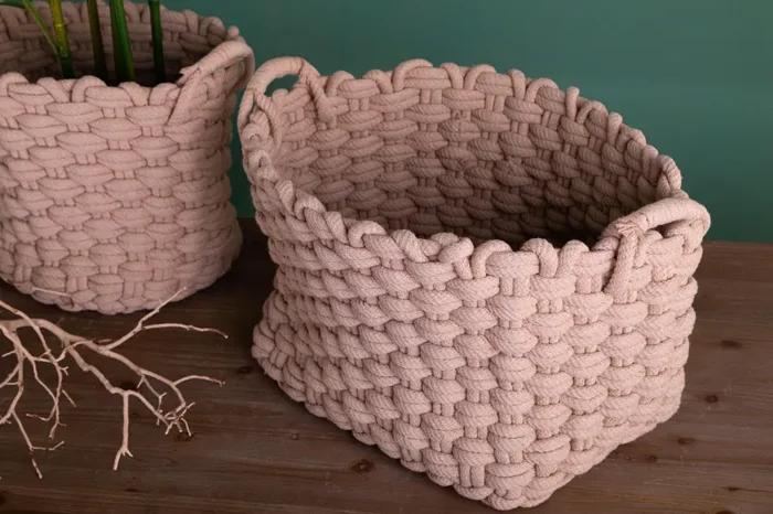 Cesto Ovale in Juta Corda Grossa Larghezza 39 cm - immagine 3