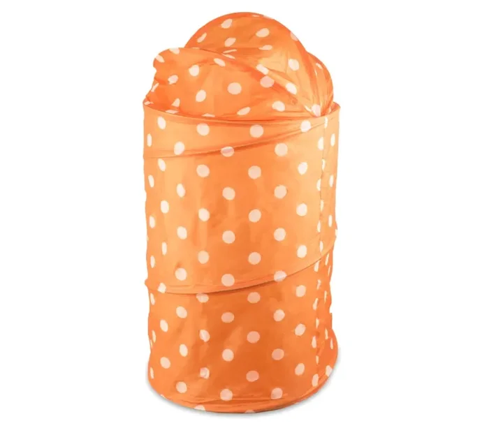 Cesto porta giochi o biancheria 40×80 cm pieghevole a molla Arancio - immagine 2