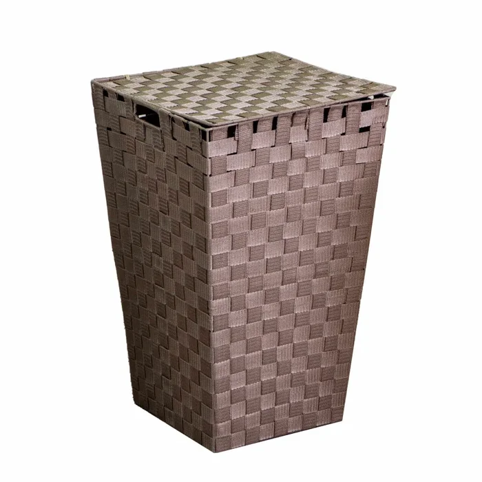 Cesto Portabiancheria in poliestere tortora quadro cm 33x33xh53