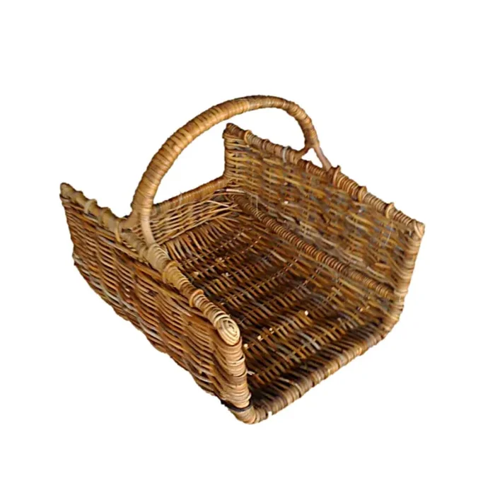 Cesto Portalegna in Rattan 61x46H49cm Marrone - immagine 2