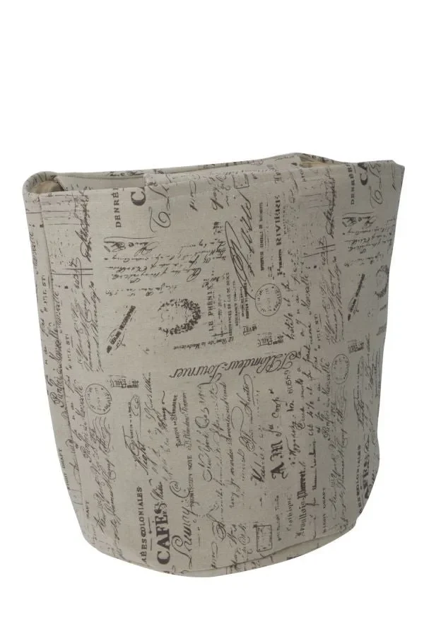 Cestone Home Bag Writings Ø40×45 cm Cotone Saldi