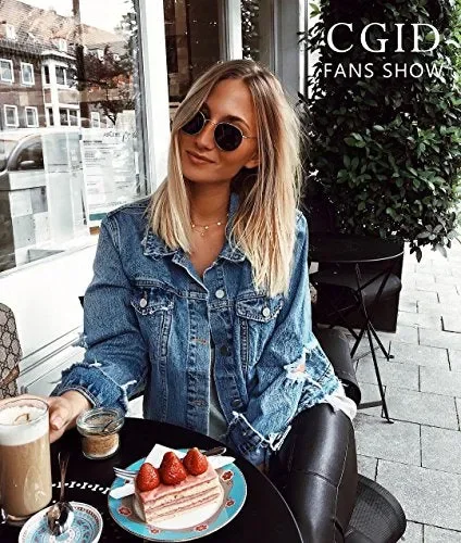 CGID E01 Occhiali da Sole Uomo e Donna Piccoli Retro Vintage 7 Argento Grigio - immagine 2