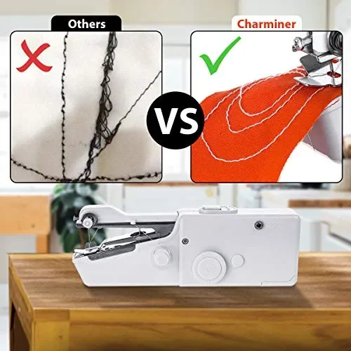 Charminer Mini Macchina da Cucire Portatile, DIY Bianco - immagine 2