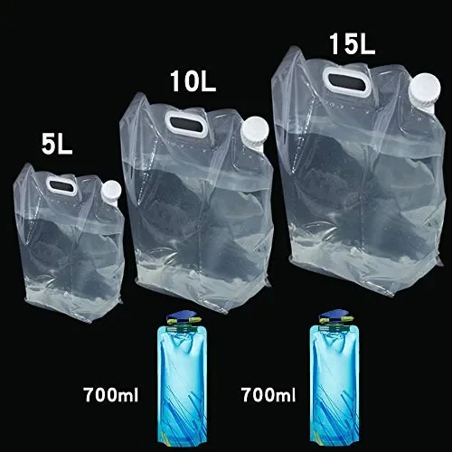 CHBOP 5 Pack(5L+10L+15L+2 * 0.7L) Pieghevole Sacco portaoggetti per… Vendita calda