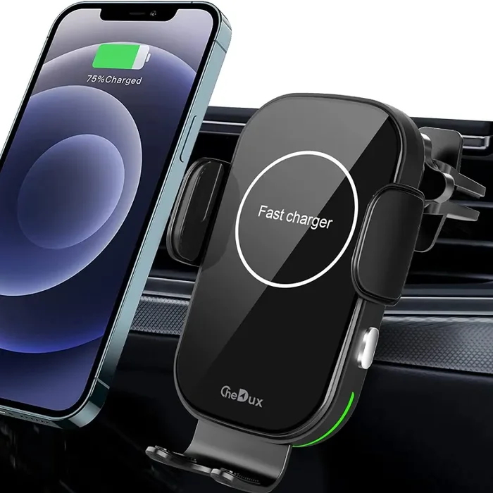 CheDux 15W caricatore wireless auto, porta telefono auto ricarica wireless, supporto cellulare auto wireless Ricarica Rapida Qi