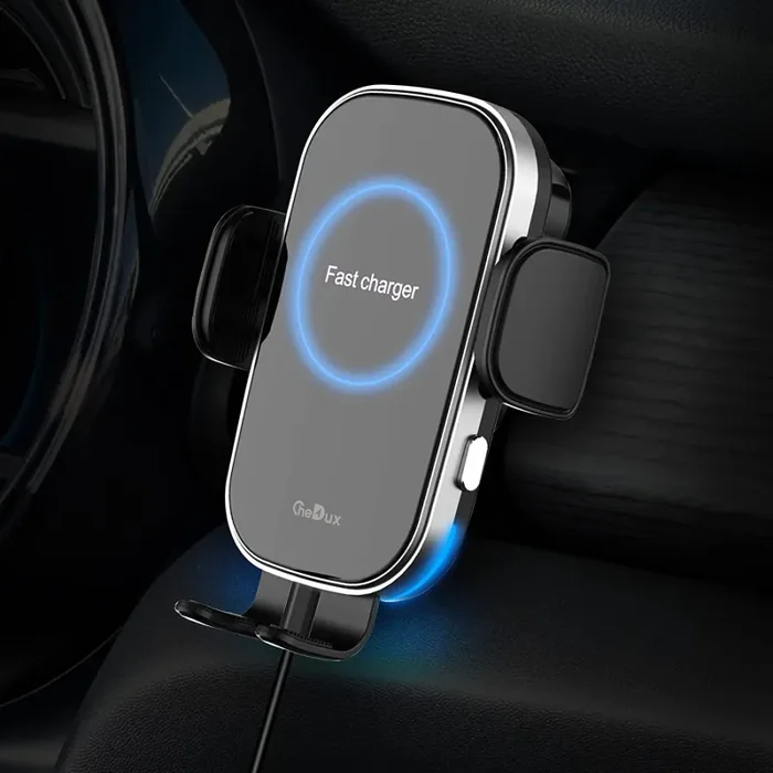 CheDux 15W caricatore wireless auto, porta telefono auto ricarica wireless, supporto cellulare auto wireless Ricarica Rapida Qi - immagine 2