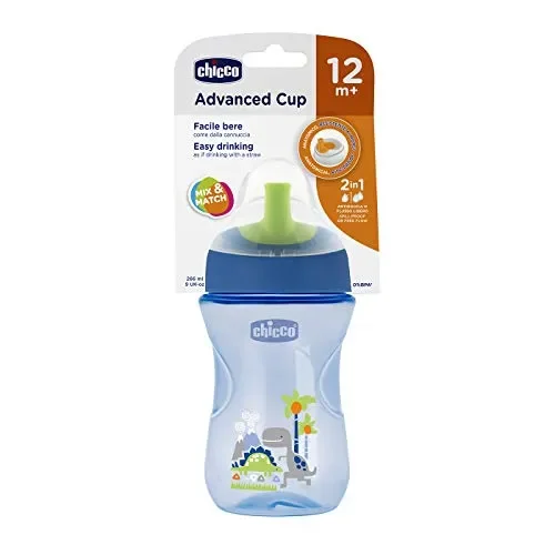 Chicco 00006941200000 Advanced Tazza Antigoccia, Bambino, 12m+, Azzurro/Blu Saldi