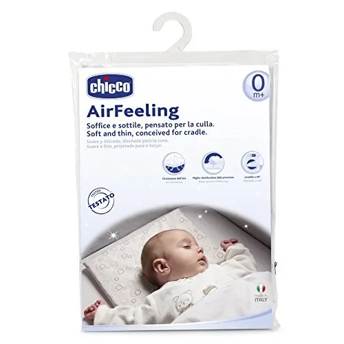 Chicco 00007338000000 Airfeeling Cuscino per Culla, 0m+, Bianco - immagine 2