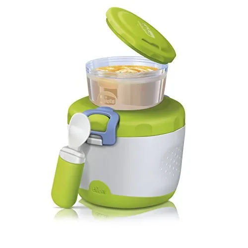 Chicco 00007659000000 Thermos PortaPappa System Easy Meal, 6m+, Verde
