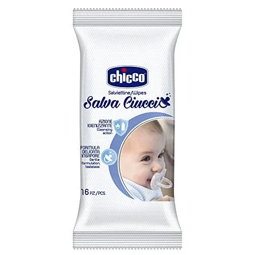 Chicco 00007921000000 Salviettine Igienizzanti, 16 Pezzi, Bianco