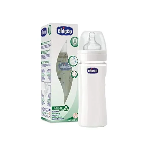 Chicco 00020720000000 Biberon Benessere Vetro, Silicone, Flusso Regolare,…