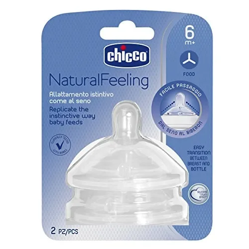 Chicco 810572 NaturalFeeling Tettarella, 6 Mesi+, Flusso Pappa, 2×2 6+ Mesi - immagine 3