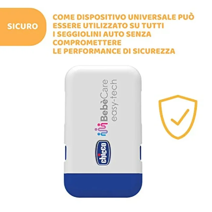 Chicco Bebècare Easy-Tech Dispositivo Anti Abbandono Universale per Seggiolino Auto, App, Bluetooth, 3 Livelli di Allarme, Allarmi Intelligenti – Bianco/Blu - immagine 3