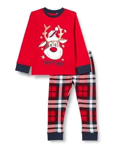 Chicco, Confezione regalo: pigiama lungo Natale , Bambini e ragazzi, Rosso, 8 anni