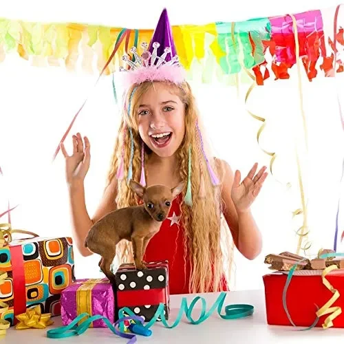 CHIFOOM Extension Capelli Colorati Clip,24 PCS Trecce Colorate per Capelli… - immagine 3