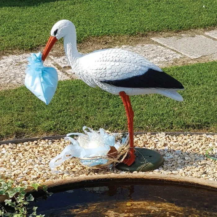 Cicogna Decorativo H75 cm per Laghetti da Giardino