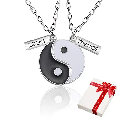 Ciondolo catena Yin Yang Taichi argento per coppia coppia,2 pezzi collane… Saldi