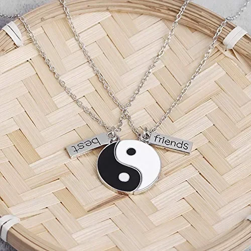 Ciondolo catena Yin Yang Taichi argento per coppia coppia,2 pezzi collane… Saldi - immagine 3