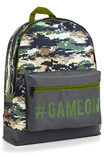 CityComfort Zaino Scuola Elementare Bimbo, Zainetto Ragazzo Stampa Verde Camo