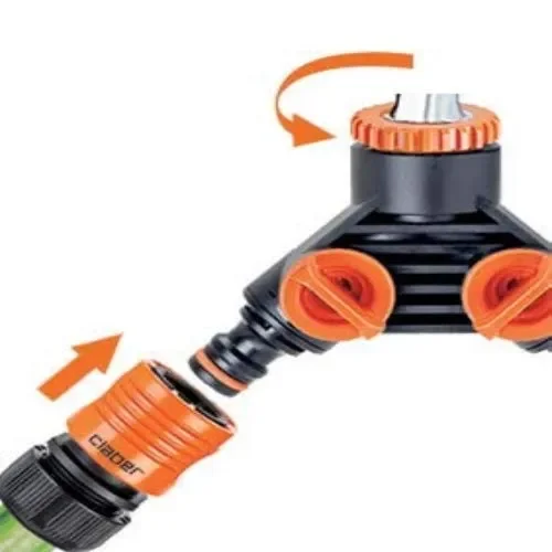 Claber 7724065 Prese Rubinetto 3/4-1/2F, 2 Vie Saldi - immagine 2