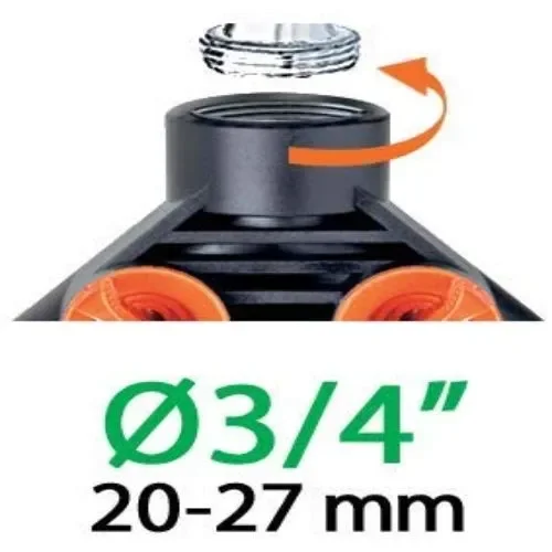 Claber 7724065 Prese Rubinetto 3/4-1/2F, 2 Vie Saldi - immagine 3