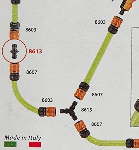 Claber 8613 Connettore a due vie, Nero - immagine 3