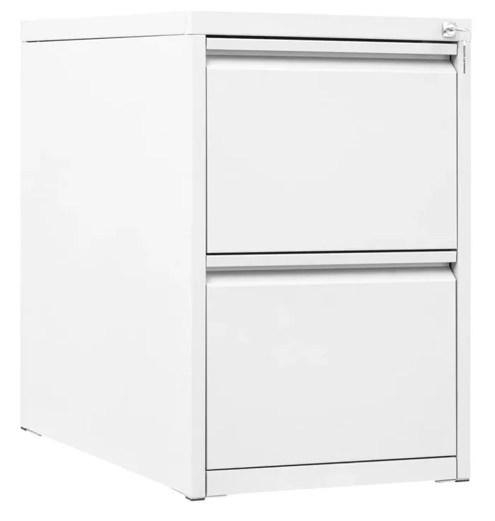 Classificatore 2 Cassetti 46x62x70,5 cm in Metallo Bianco