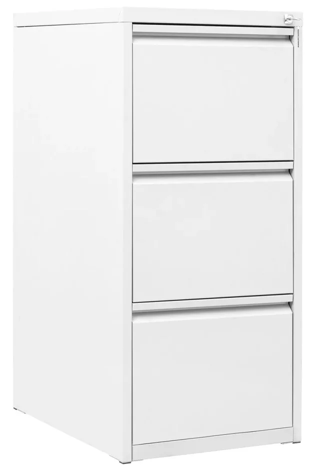 Classificatore 3 Cassetti 46x62x101,2 cm in Metallo Bianco