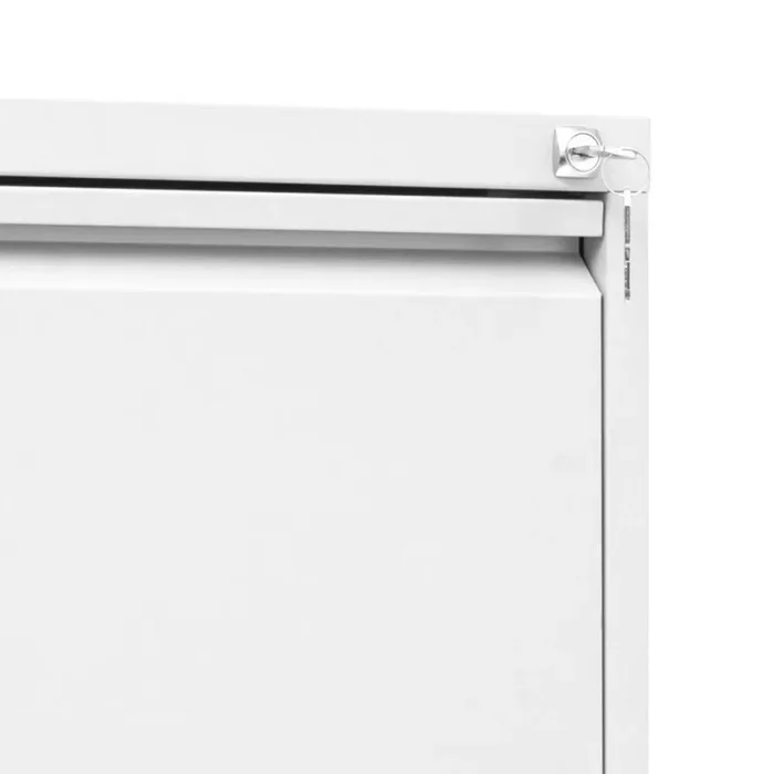 Classificatore 3 Cassetti 46x62x101,2 cm in Metallo Bianco - immagine 2