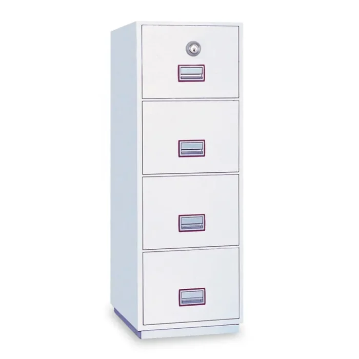 Classificatore Ignifugo Serratura a Chiave 4 Cassetti Technomax – 1471X528X675Mm