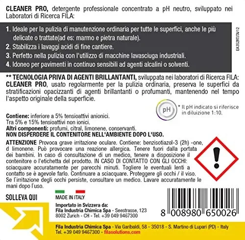 CLEANER PRO, Detergente per Pavimenti Concentrato a pH Neutro Ideale per… - immagine 3