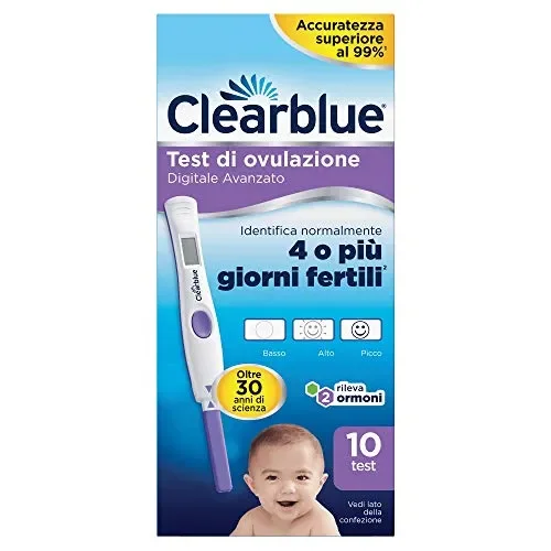 Clearblue Test di Ovulazione Digitale Avanzato, Confezione con 10 10 Unità Vendita calda online